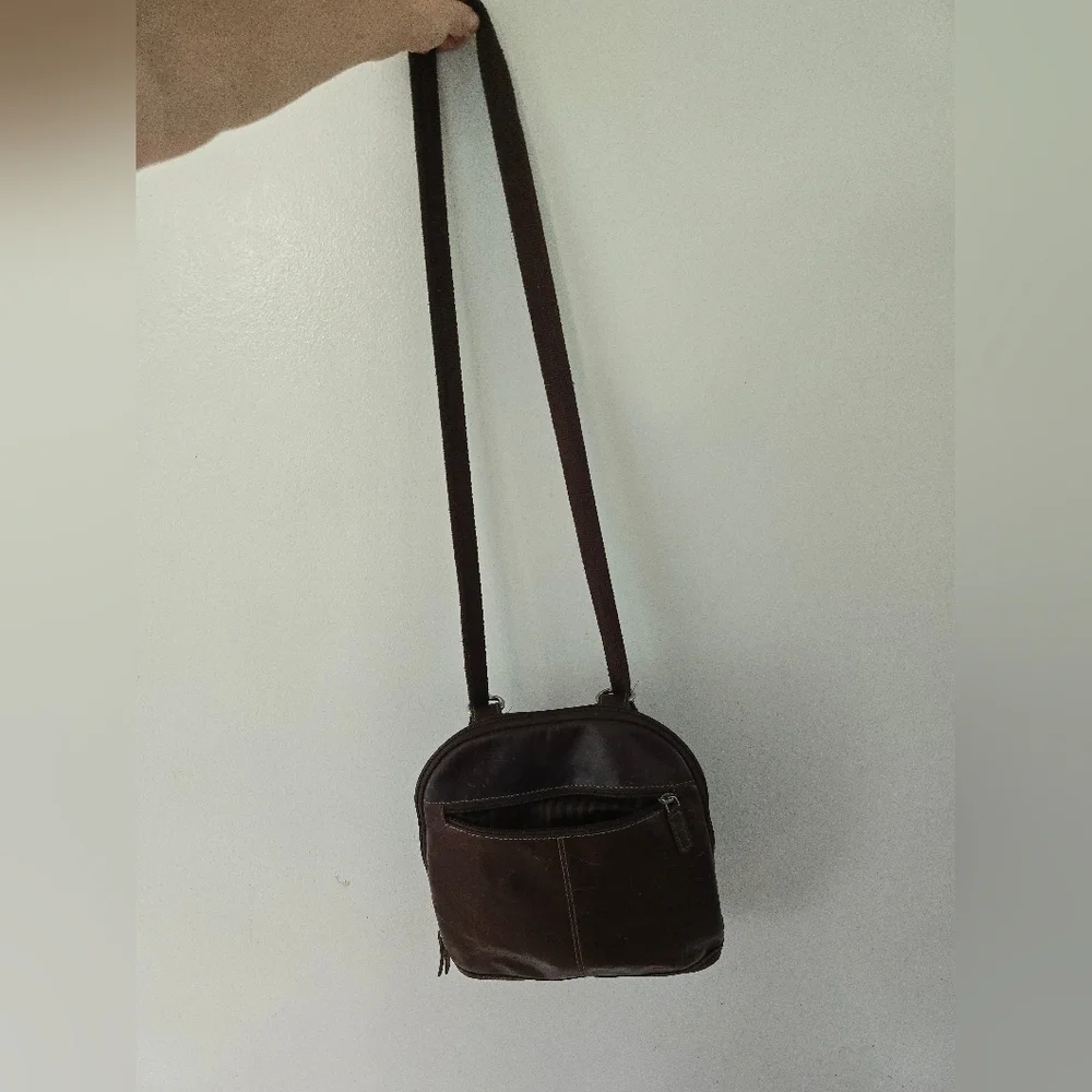 Jack Georges Voyager Convertible Backpack / Messenger Brown Leather Distressed